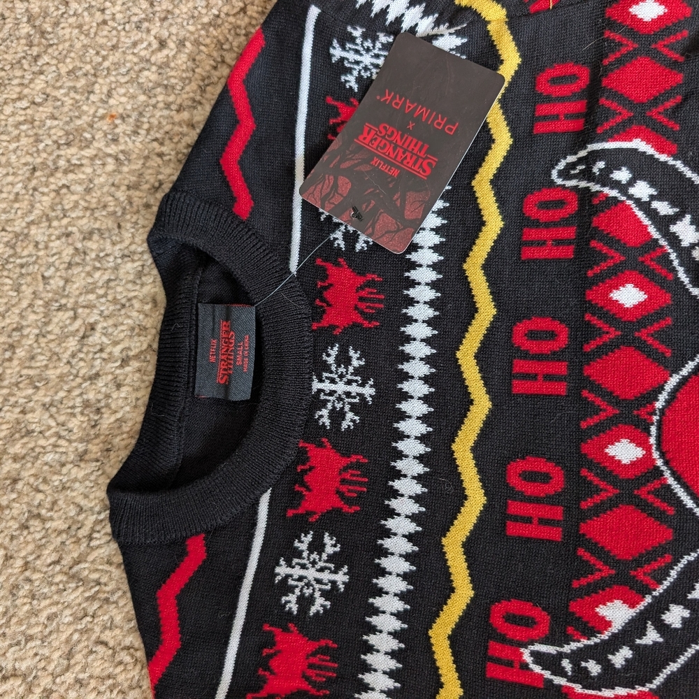 Hellfire Christmas Sweater Stranger Things New - Picture 3 of 7